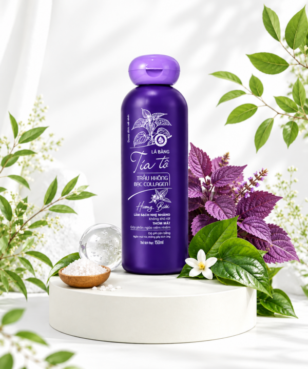 Dung Dịch Vệ Sinh Lá Bàng Tía Tô Trầu Không Bạc Collagen