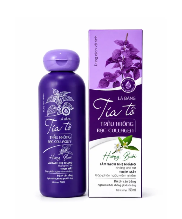 Dung Dịch Vệ Sinh Lá Bàng Tía Tô Trầu Không Bạc Collagen