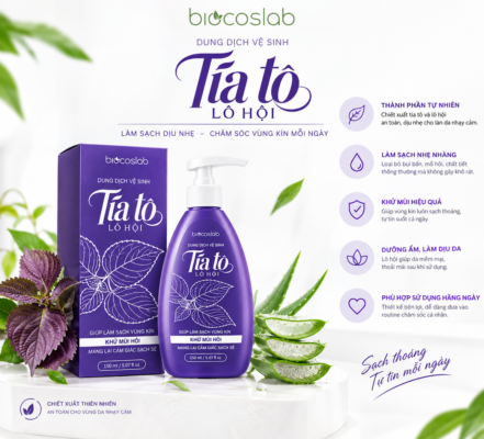 Tía tô và lô hội – sự kết hợp hướng đến chăm sóc dịu nhẹ