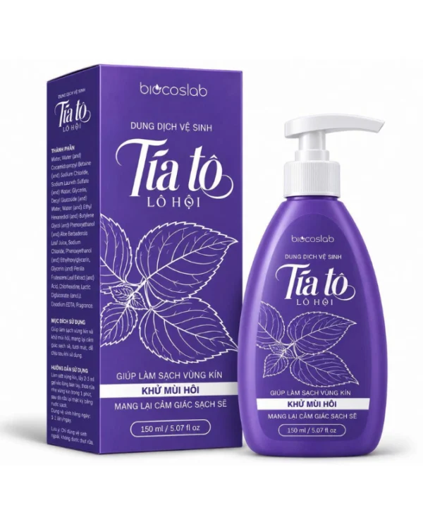 Dung Dịch Vệ Sinh Tía Tô Lô Hội – Làm Sạch Dịu Nhẹ | Biocoslab